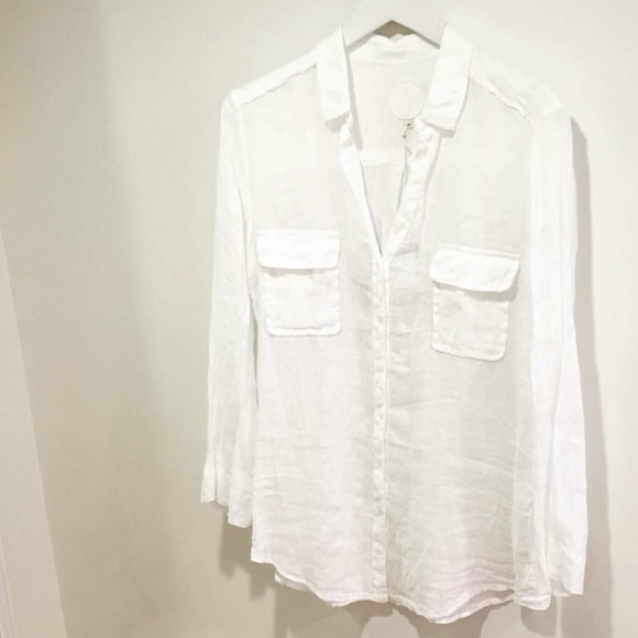 Zyga Tops - Zyga Cerise Linen Shirt